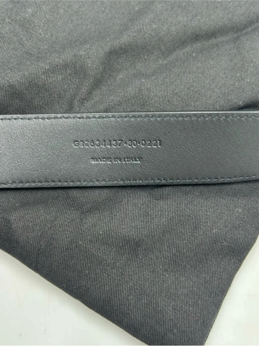 Women's Saint Laurent Black Suede Belt with Gold YSL Logo 80/32 inches